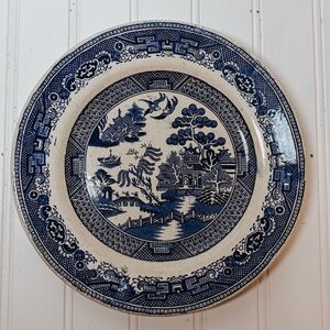 Vintage Blue Willow Churchill Decorative Plate | Plate Wall